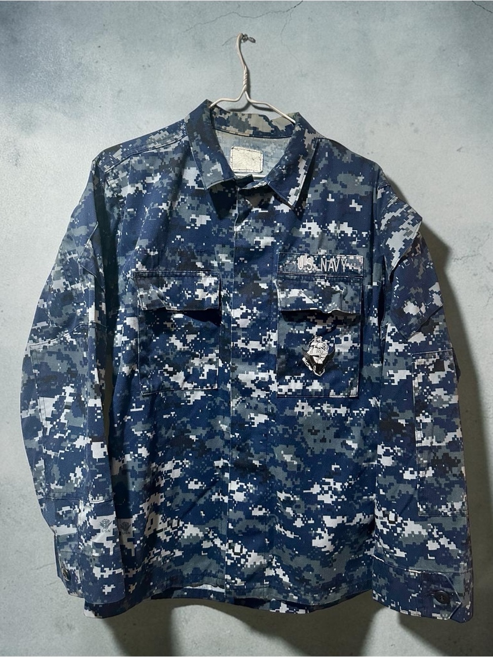 Men's US Navy Digital Camo Utility Jacket - Blue